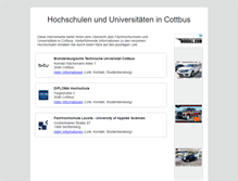 Tablet Screenshot of fh-cottbus.de